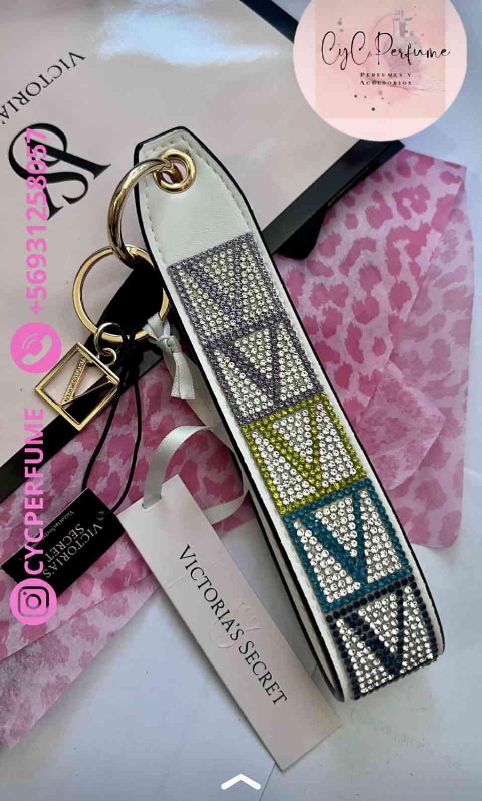 LLAVERO VICTORIA'S SECRET LOGO BLANCO
