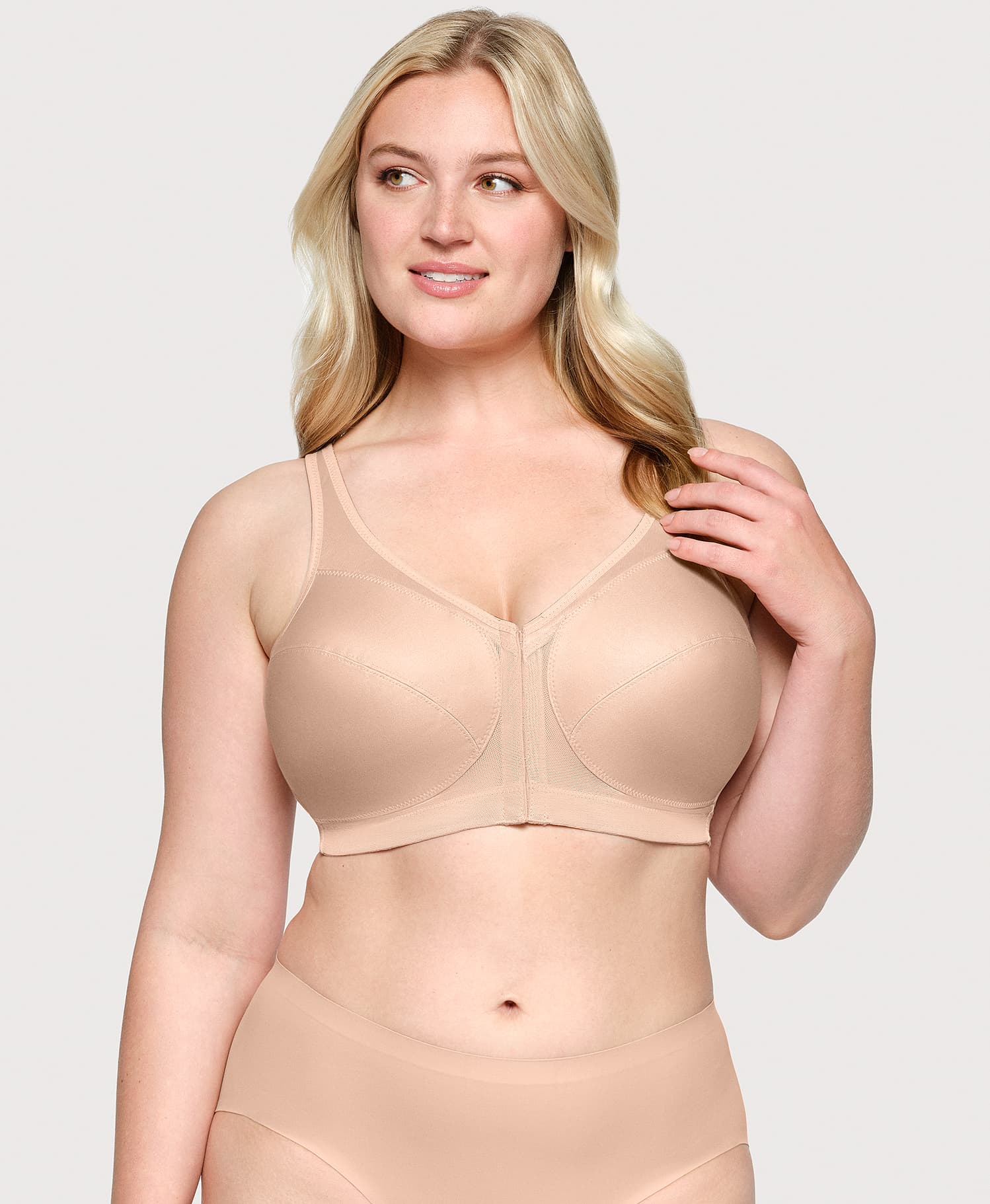 Magiclift Front Closure Posture Back Bra Cafe