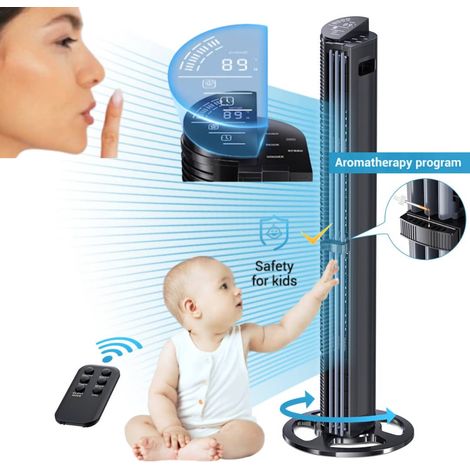 Leistungsstarker 75 W Turmventilator Leise Aromatherapie Energiesparmodus