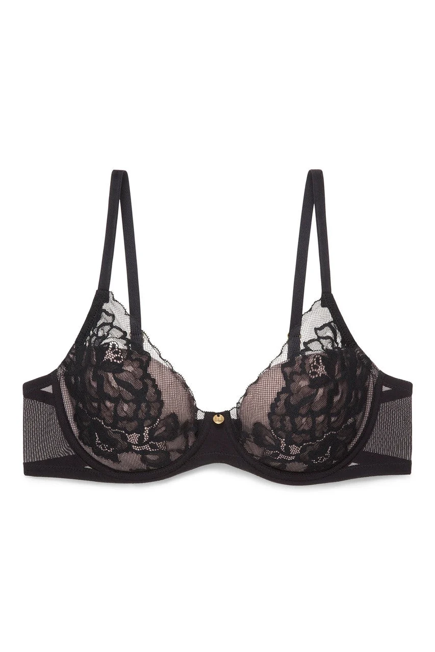 Flora Contour Underwire Bra Black Light Mocha