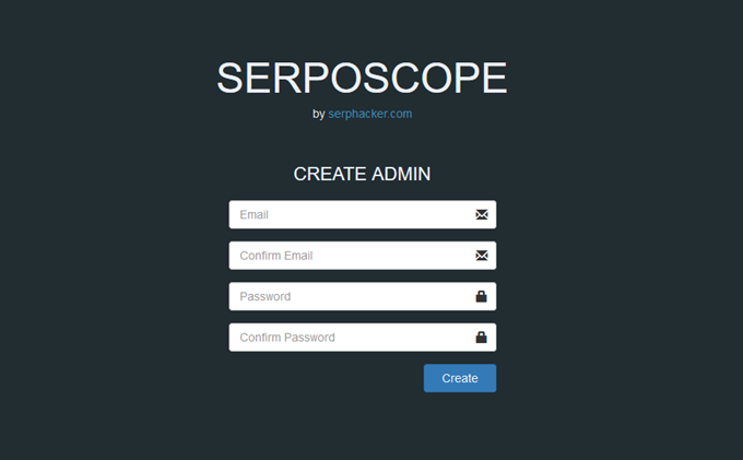 serposcopeアカウント画面