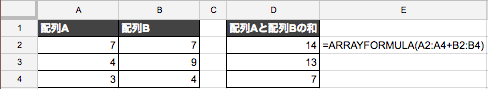 配列数式の和の求め方