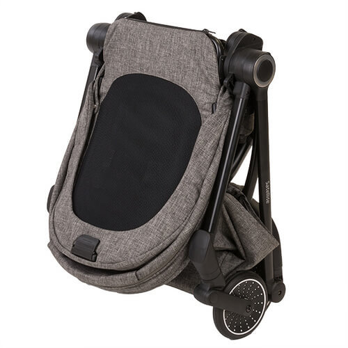 עגלה Satellite דו - כיוונית BabySafe צבע בז + מתאמים לסלקל מתנה בייבי סייף