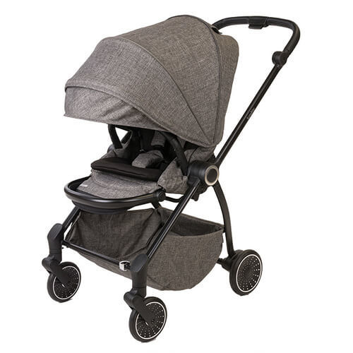 עגלה Satellite דו - כיוונית BabySafe צבע בז + מתאמים לסלקל מתנה בייבי סייף