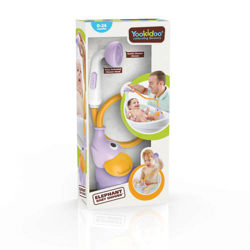 מקלחון פיל לאמבטיה ורוד יוקידו Yookidoo