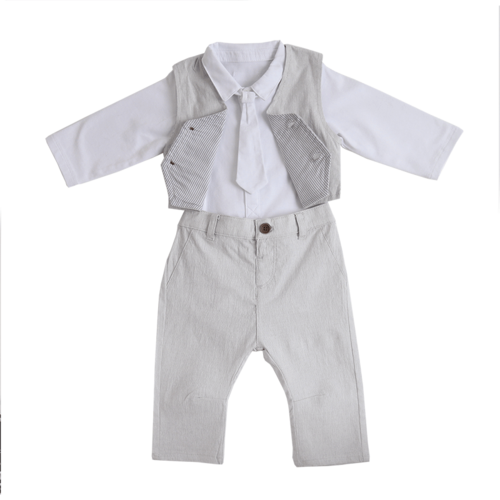 חליפת ברית - וסט לבן אבן בנים מיננה