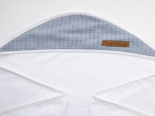 מגבת רחצה עם קפוצ'ון סופט סטון כחול במבום BAMBOOM