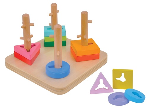 השחלת צורה בסיבוב PIT TOYS פיט טויס 