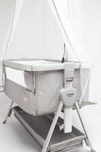 עריסה מתחברת מיניגו צבע אפור MINIGO