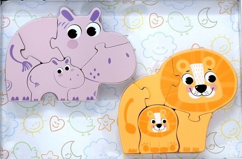 פאזל הורים גורים- אריה והיפופוטם PIT TOYS פיט טויס 