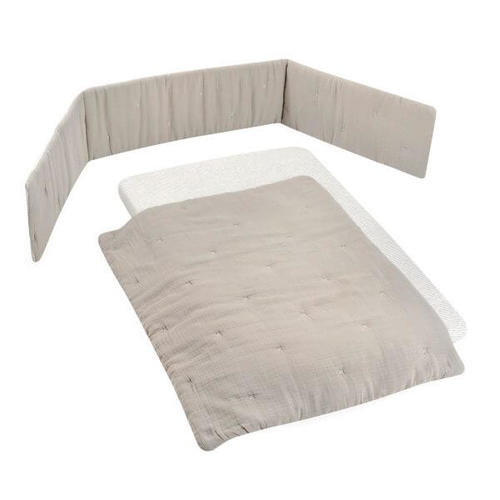 סט מצעים לעריסה טטרא דו צדדי אפור סוויסרה  לורה סוויסרה