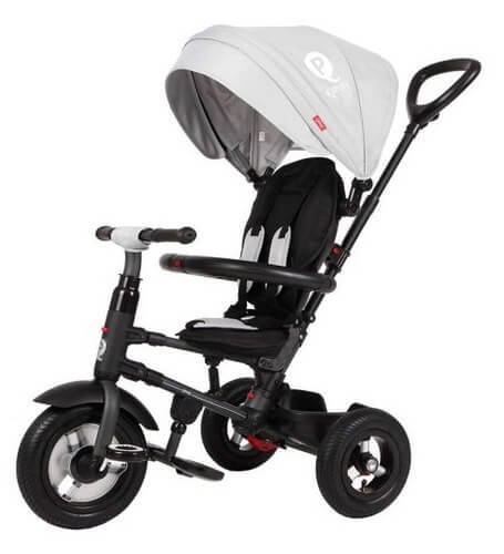 תלת אופן מתקפל בעל גלגלי אוויר rito air צבע אפור קיופליי QPLAY