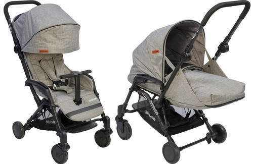 עגלת תינוק קומפקטית במיוחד כולל 2 חלקים דגם Twist Plus צבע בז'