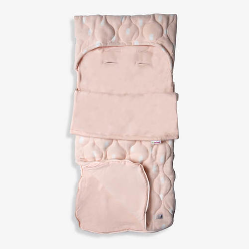 חיבוקית פליז לעגלה ורוד נקודות מיננה