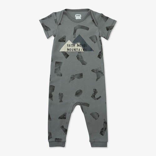 אוברול שרוול קצר מכנסיים ארוכים ללא רגלית בייסיק גודיס אפור כהה MINENE מיננה