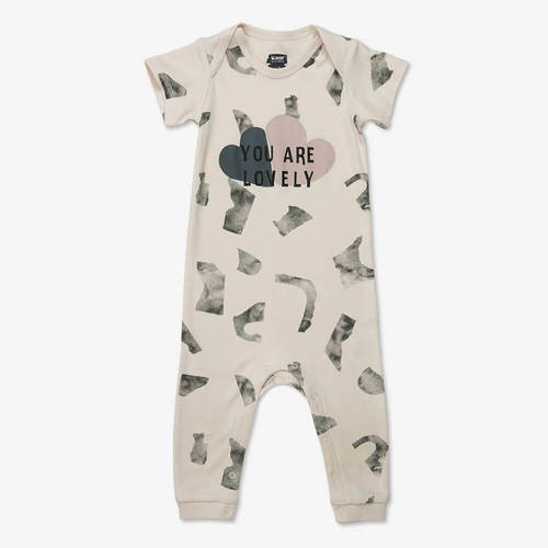 אוברול שרוול קצר מכנסיים ארוכים ללא רגלית בייסיק גודיס ורוד בהיר MINENE מיננה