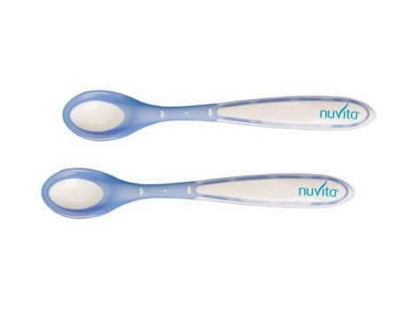 זוג כפיות תרמיות משנות צבע sensitive spoon צבע כחול NUVITA נוביטה