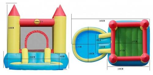 מגלשת טירה משולב בריכה למים או כדורים 9820 Happy hop הפי הופ