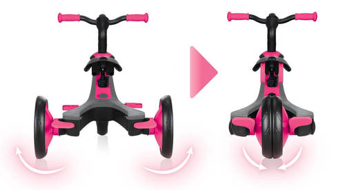 תלת אופן EXPLORER אקספלור 4ב-1 צבע ורוד פוקסיה GLOBBER גלובר 