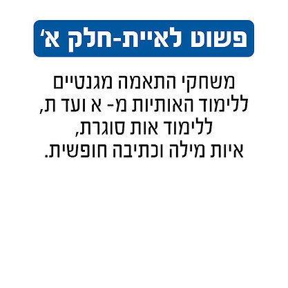 פשוט לאיית חלק א' גאוני GEONI