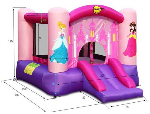 מתקן מתנפח לילדים 9201P מתנפח נסיכות עם מגלשה  Happy hop הפי הופ