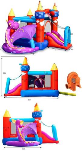 מתקן מתנפח לילדים 9022 מתנפח דרקון עם מגלשה  Happy hop הפי הופ