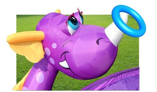 מתקן מתנפח לילדים 9022 מתנפח דרקון עם מגלשה  Happy hop הפי הופ