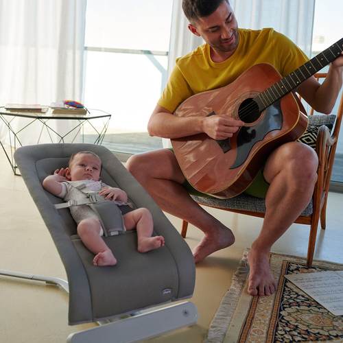 טרמפולינה Rhythm & Sound Baby Bouncer רית’ם אנד סאונד Cool Grey אפור בהיר CHICCO צ'יקו