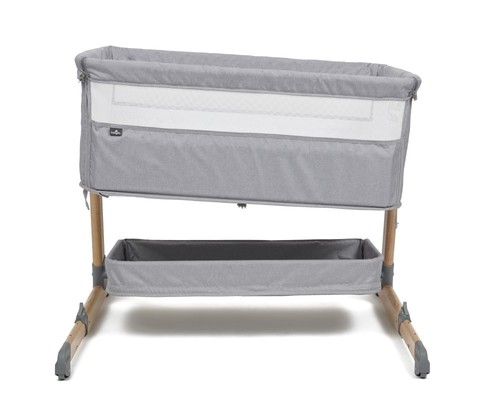 עריסה מתחברת Cozi Sleeper צבע אפור שלד עץ טבעי BabySafe  בייבי סייף