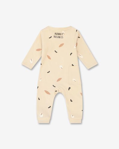 אוברול פלנל FW אבן מודפס 2023 MINENE מיננה