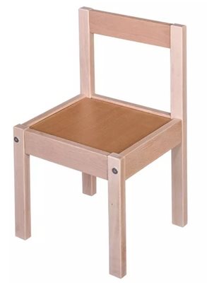 סט שולחן 2 כסאות וספסל מעץ מלא לילדים עץ טבעי