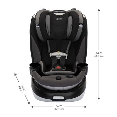 כיסא בטיחות צר במיוחד מסתובב Revolve 360 Slim - שחור Obsidian Black