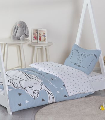 סט מצעים למיטת מעבר 100% כותנה- הקסם של דמבו