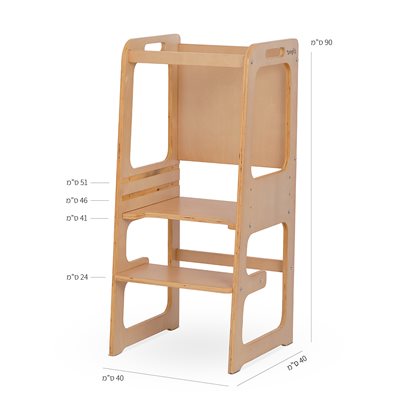 מגדל למידה דייניז אוקלנד עץ טבעי – Dainy’s Oakland™ Natural