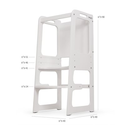 מגדל למידה דייניז אוקלנד עץ לבן – Dainy’s Oakland™ White