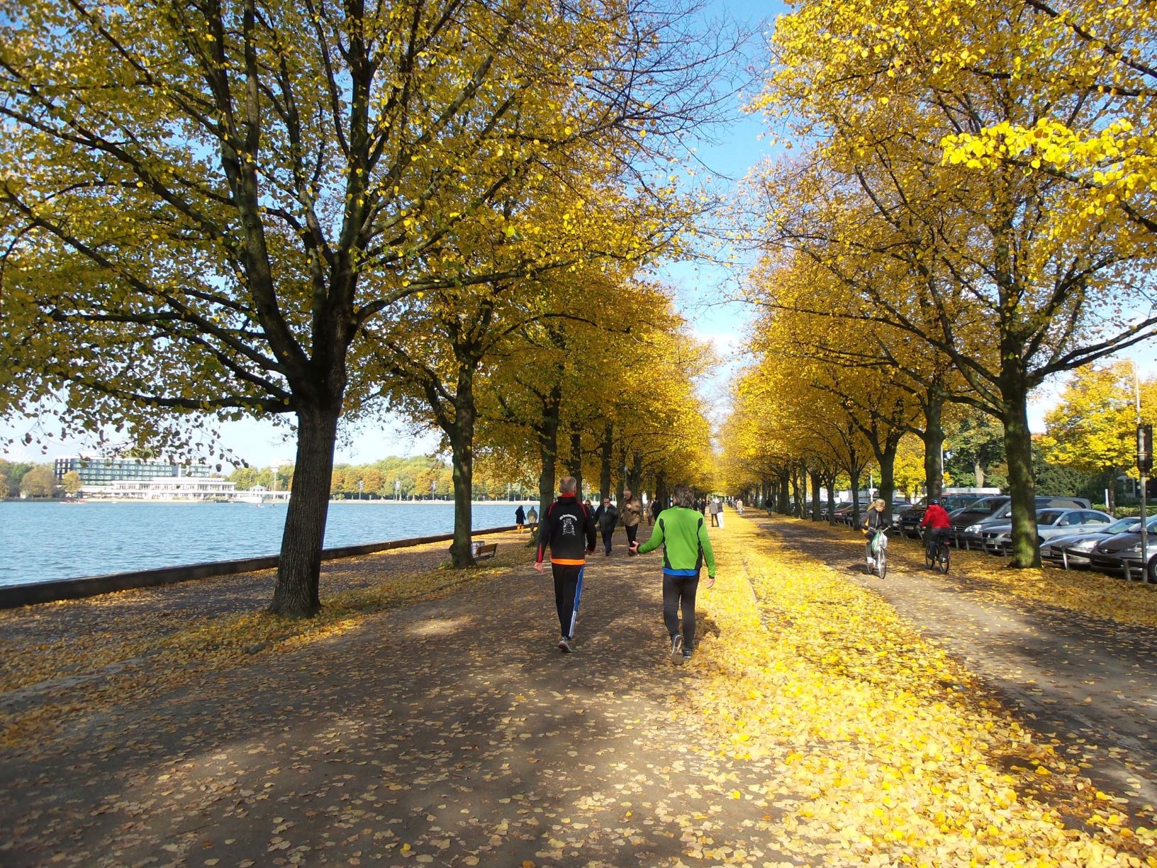 el lago masch en hannover - otoño en hannover
