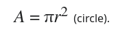 area of a circle formula