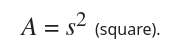 area of a square formula