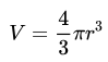 volume of a sphere formula