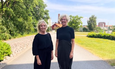 Jenny Ekman vd Sajkla (tv) och Christina Helenius vd Skaraborg Invest (th)