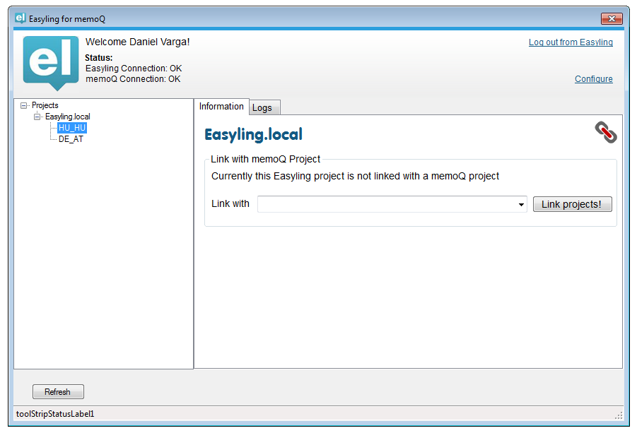 Easyling memoQ connector