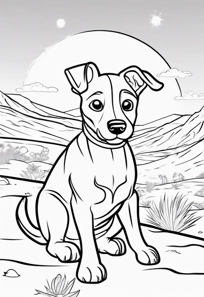 Dog in Desert