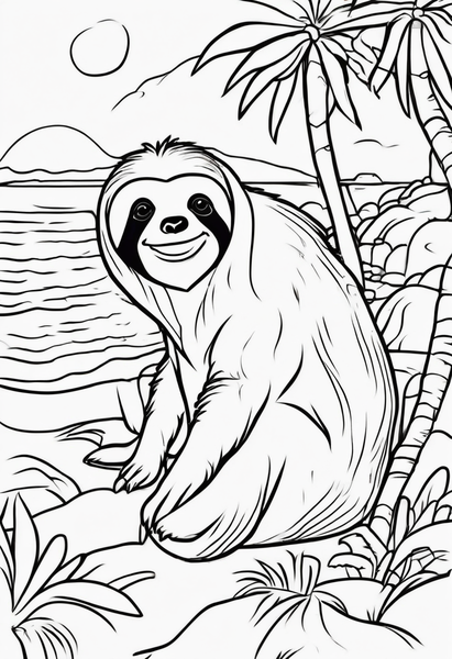 Sloth in Beach