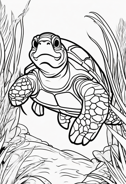 Turtle in Aquarium