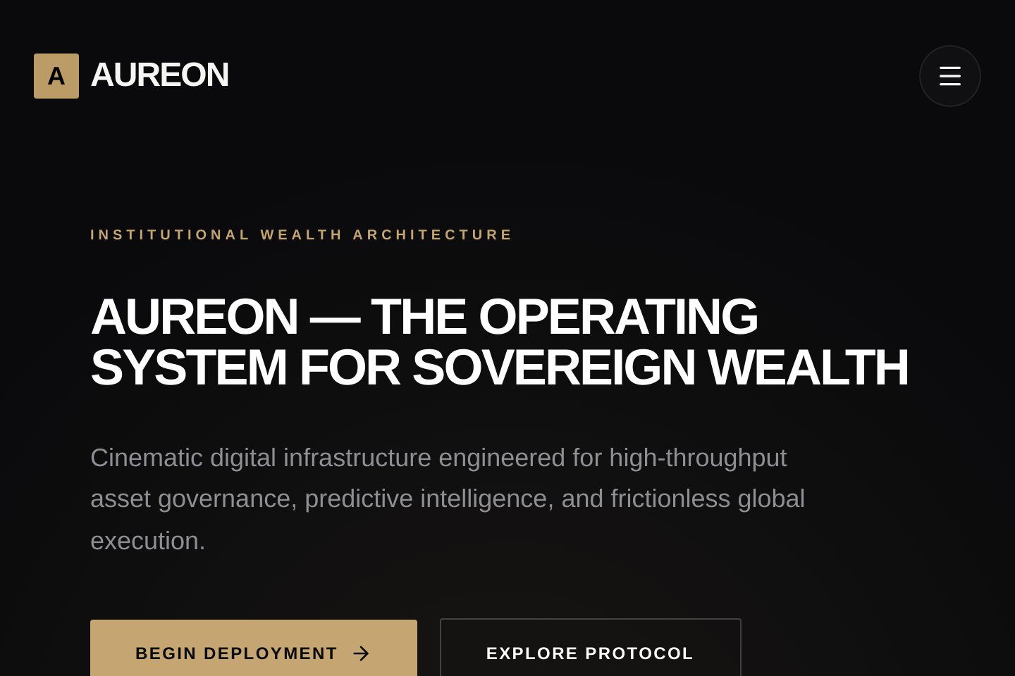 AUREON — The Operating System for Sovereign Wealth template preview