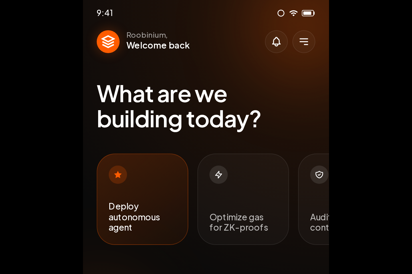 Roobinium — Home template preview