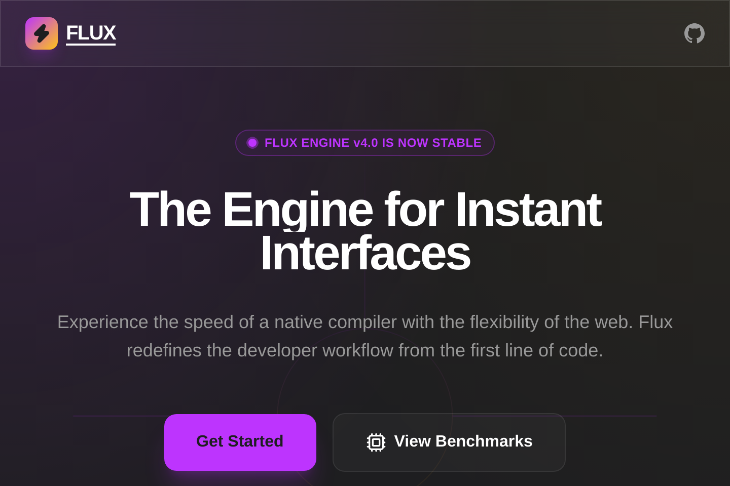 Flux | The Engine for Instant Interfaces template preview