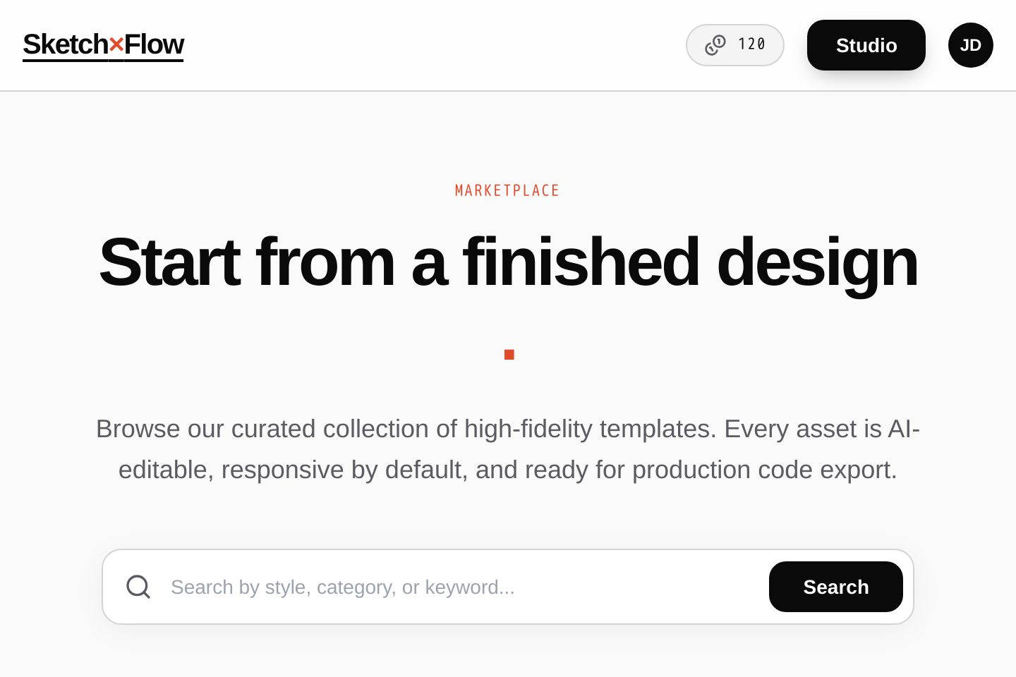 Marketplace Storefront template preview