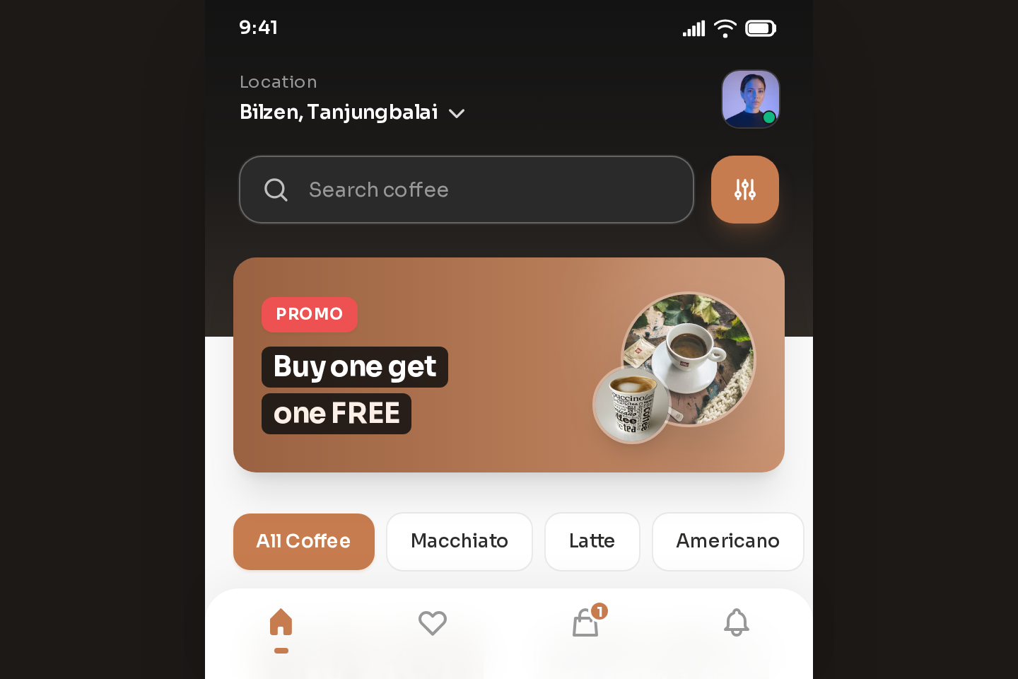 Kaffa Cafe — Craft Coffee & Delivery template preview