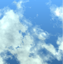 Clickable thumbnail of blue-clouds shader example